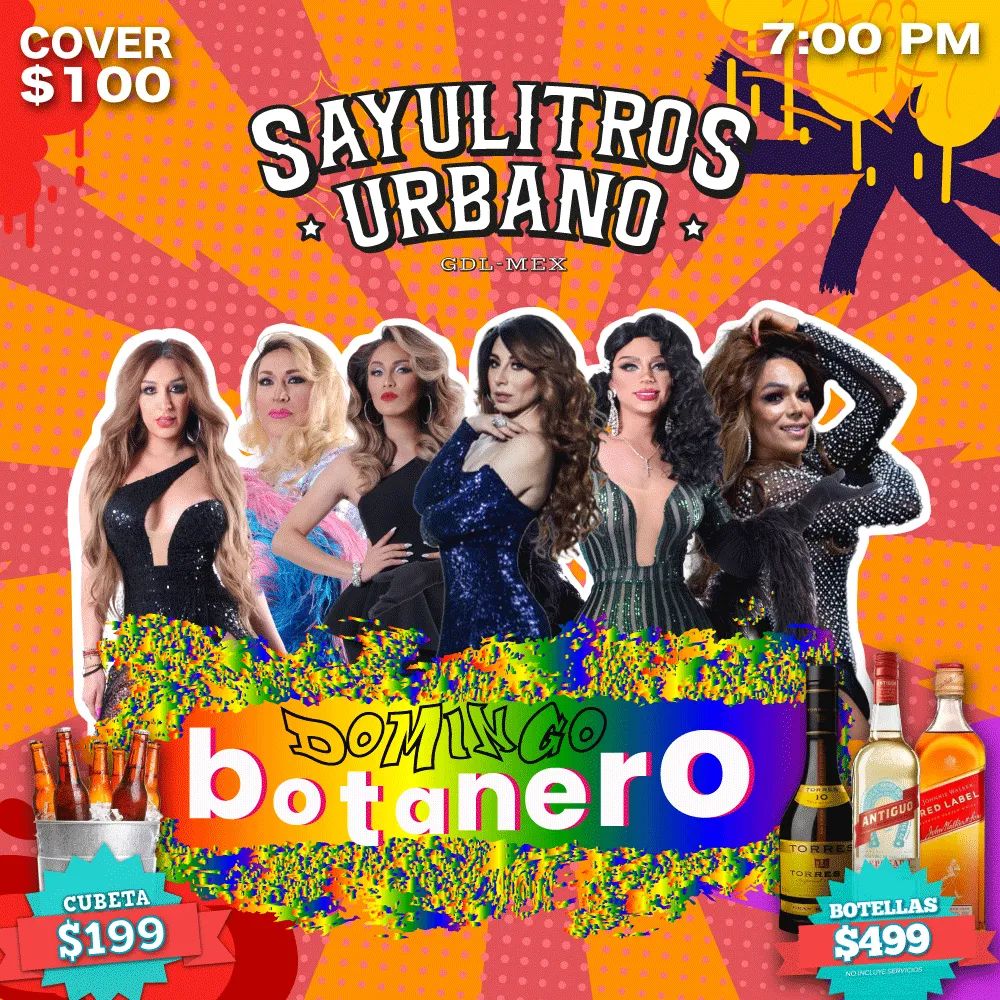 Domingo 🏳️‍🌈Botanero 🏳️‍🌈 

👄Promociones👄
$199 10 cervezas por 
$499 Etiqueta roja , antiguo , torres 10

 Y si eres el cumpleañero ✨🤩🥳 te regalamos una pecera para ti y shots para tus invitados. 

(Promoción válida con reservación de 5 personas o