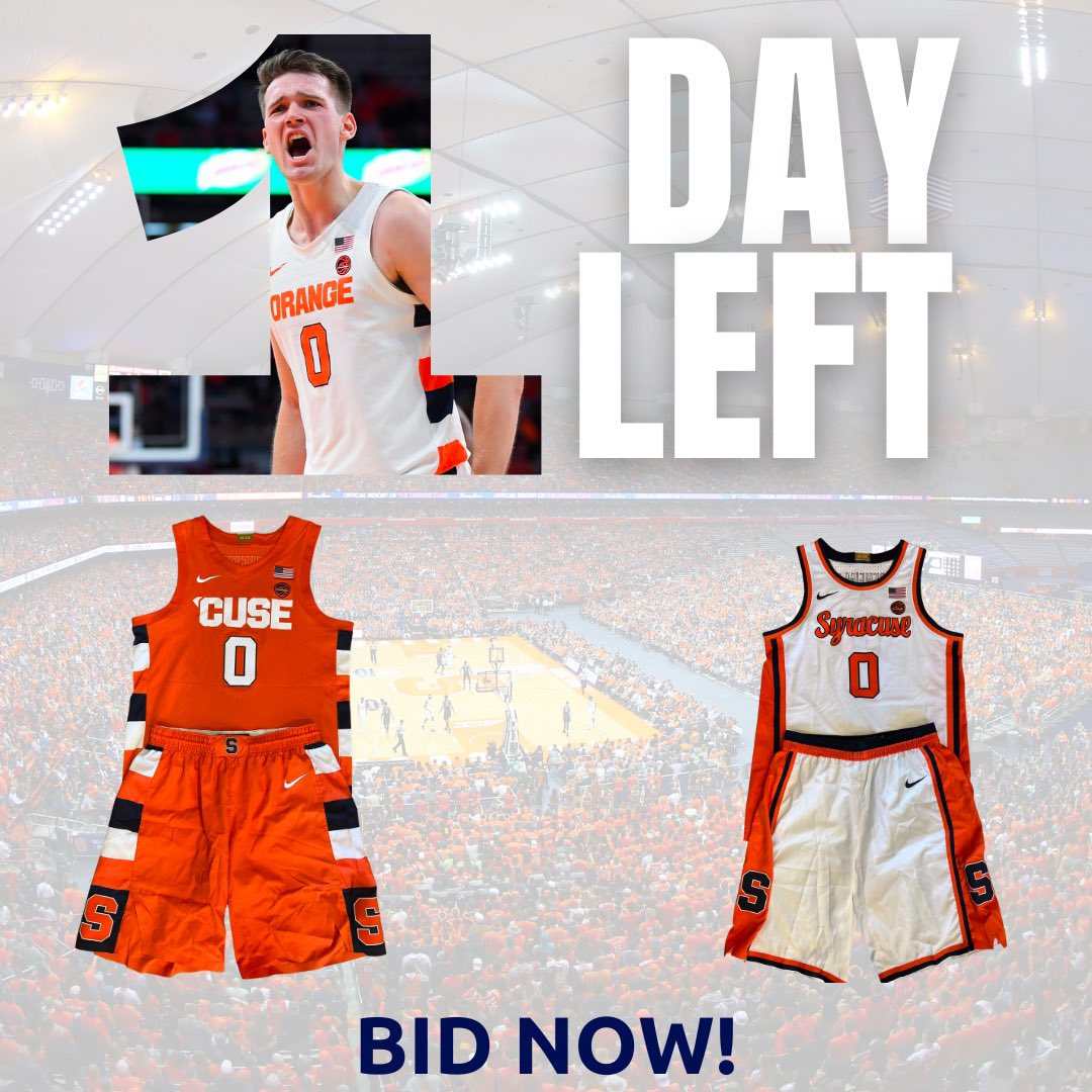Time is running out! Place your bids before 8PM EST to qualify for after hours bidding! AUCTION ENDS TONIGHT! <a href="/jimmyb_23/">Jimmy Boeheim</a> 

theplayerstrunkauction.com