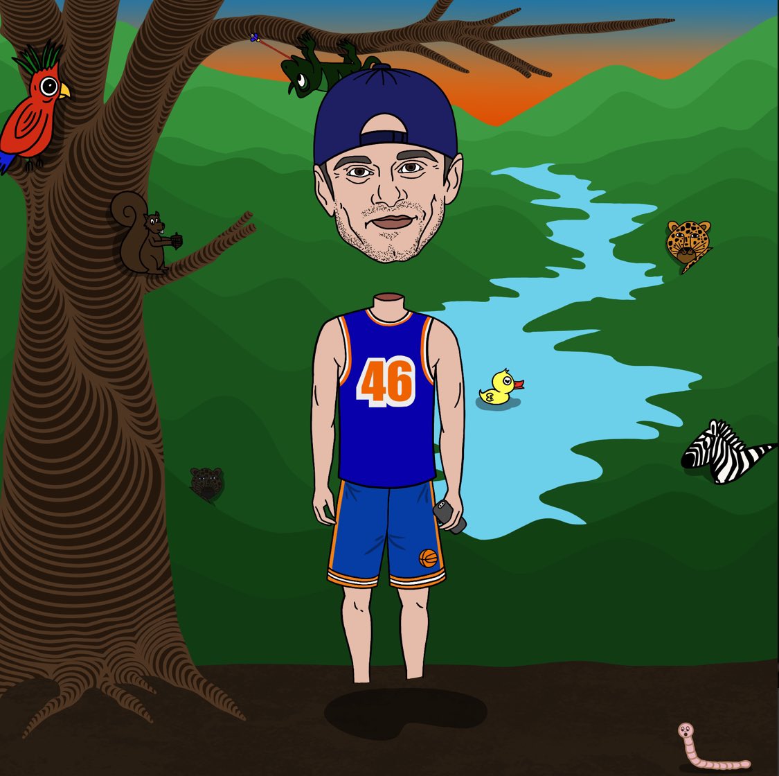 Newly minted floating Gary Vee ballin’ in the Zoo giving love to the Knicks and repping his age on his jersey. <a href="/garyvee/">Gary Vaynerchuk</a> with his iconic backwards hat and cell phone in hand. <a href="/EgonautsNFT/">The Order of the Egonauts vs Monsters & Villains</a> <a href="/veefriends/">VeeFriends</a> <a href="/nyknicks/">NEW YORK KNICKS</a> #NFTs #NFT #NFTCommunity #nftcollector #veefriends 🚨🚨🚨🔥🔥🔥🚀🚀🚀