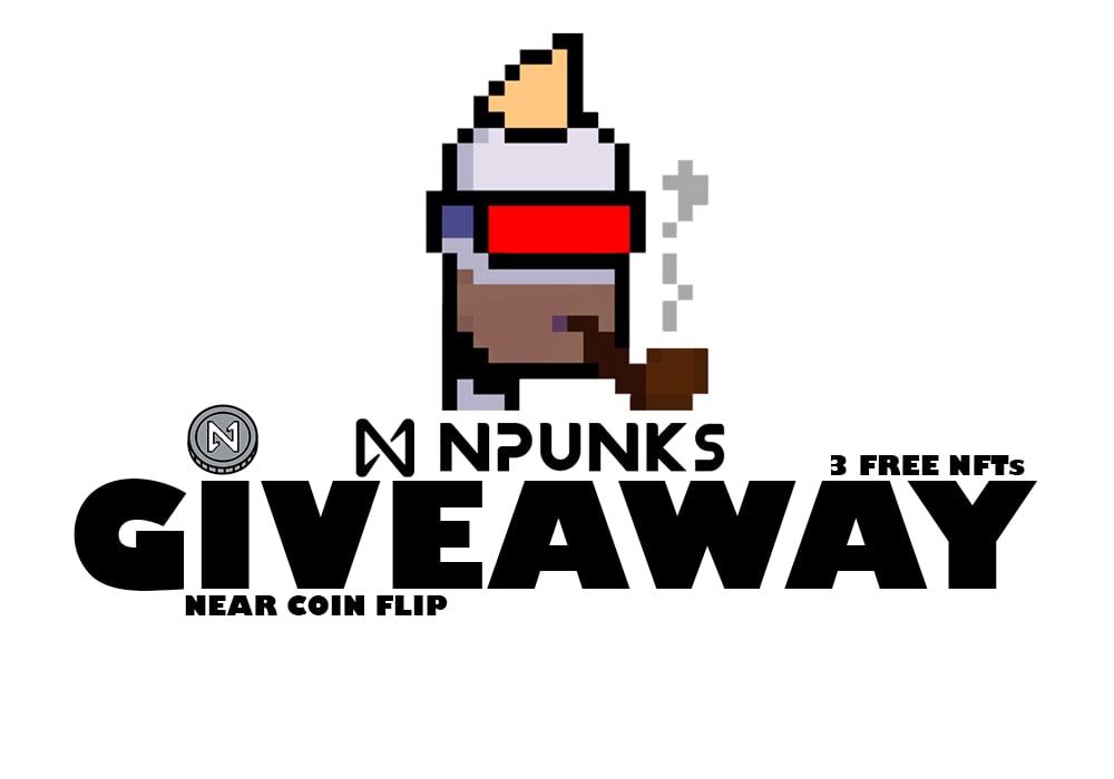 NPunks and @Near_Coin_Flip are playing 🔥 3 Near Coin Flip NFTs 🔥! They have a mint soon and it's time for a #giveaway 🚀

 1. RT + Like 
 2. Follow <a href="/near_punks/">NEAR PUNKS | The First on Near</a>
 3. Tag your friends 

Winners will be announced in 24 hours

#NEAR #NFTs #NEARnft