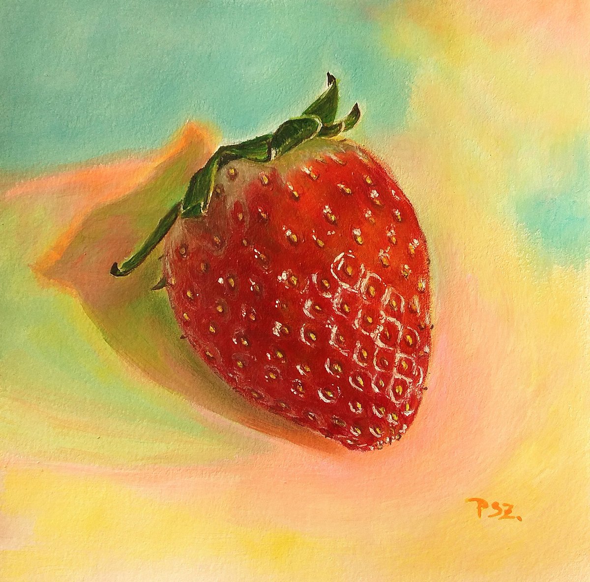 sylwy's tweet photo. Yummy colourful strawberry😍🍓
Acrylic on 300 gsm paper, 20x20 cm (~8x8")
✨Available!✨

Thank you @alaiganuza
for the lovely ref. photo!

#paintwithalai #strawberry #berries #acrylic #painting #stilllife https://t.co/7YGDxqUoBR