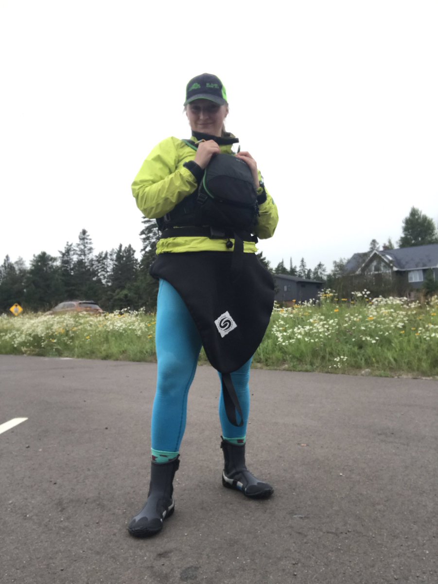 And the foggy morning fit #ootd 

Dressed for immersion, visible clothing, multiple forms of communication, and ALWAYS my trust PFD, which I feel naked without. #marinewx #lakesafety #paddlesafe