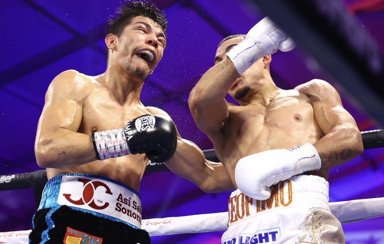 the_mcgonigle's tweet photo. Teofimo López  returns at Light Welterweight at stops Campa in 7 rounds last night in Las Vegas last night!
.
#teofimolopez #lopezcampa https://t.co/c2ChiYjMv9
