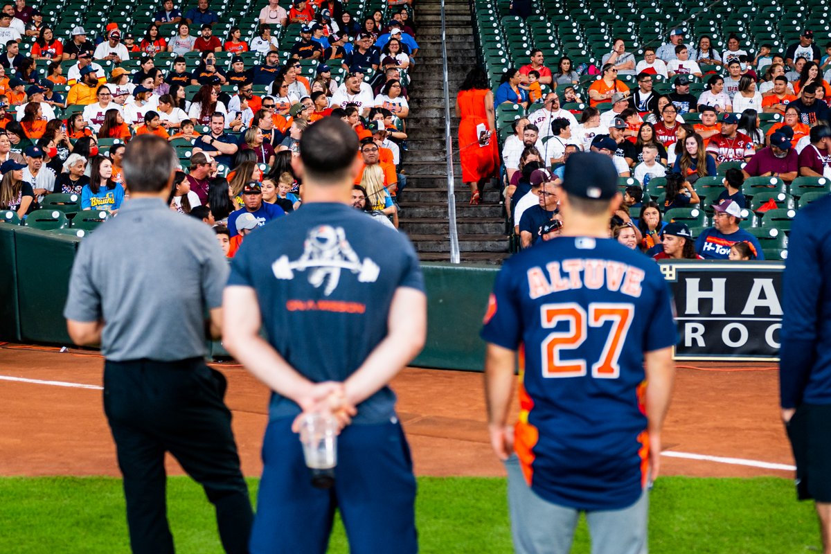 astros's tweet photo. Today, we welcomed the community of Uvalde to MMP for Uvalde Strong Day. 

We are committed to the continued healing of the Uvalde community through the game of baseball. During the game, fans can purchase Uvalde Strong t-shirts, with all proceeds going to Uvalde Strong efforts. https://t.co/vyRVsy6sWF