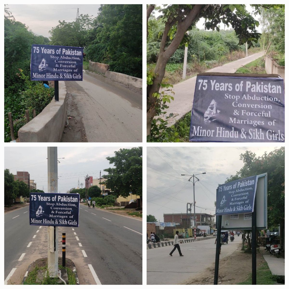 1) Dear @UN, @UNGeneva, @UNHumanRights These are not just banners that I put today on the streets of India. This is the ugly truth of how minor girls of Hindu, Sikh & other minorties face abduction, conversion & forceful marriage in Pakistan on a daily basis. Here is the thread