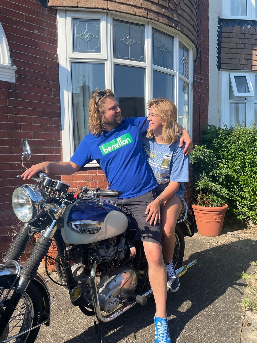 Me and my niece Molly almost 19 years apart on my dads 50th gift to himself. 1966 Triumph Bonneville. Today it went to a new home where we know it will be appreciated, enjoyed and looked after💙