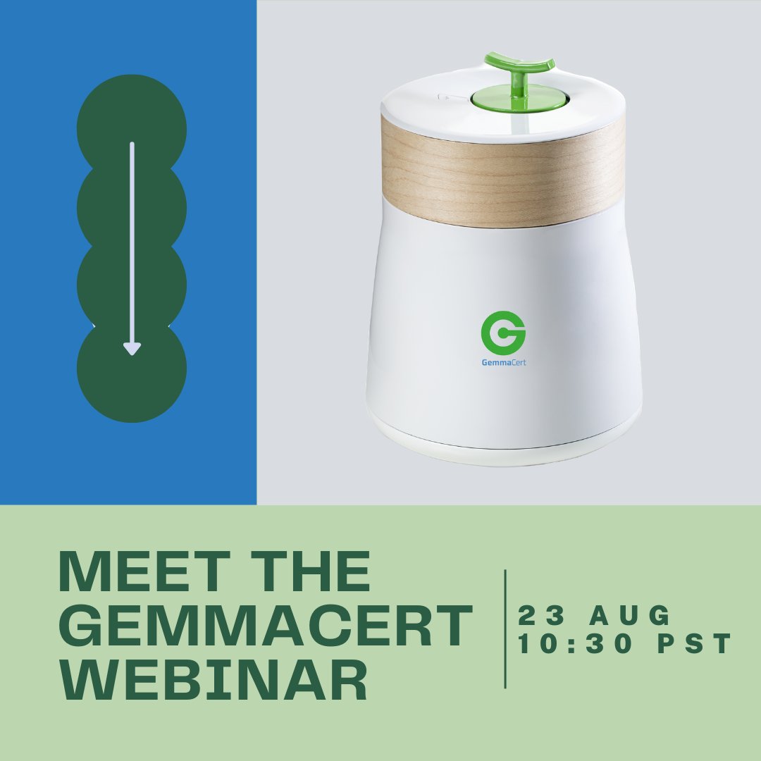 GemmaCert's tweet photo. You are invited to a "Meet the #gemmacert" Webinar😎 
Bring your questions so our experts can answer them 
Date: 23 August 2022 Time: 10:30 PST
Sign up here https://t.co/gMPsGwevyh 
#information #biotechnology #webinar #becertain #stopguessing #cannatech  #nirs #spectroscopy https://t.co/WEhLxhgZNf