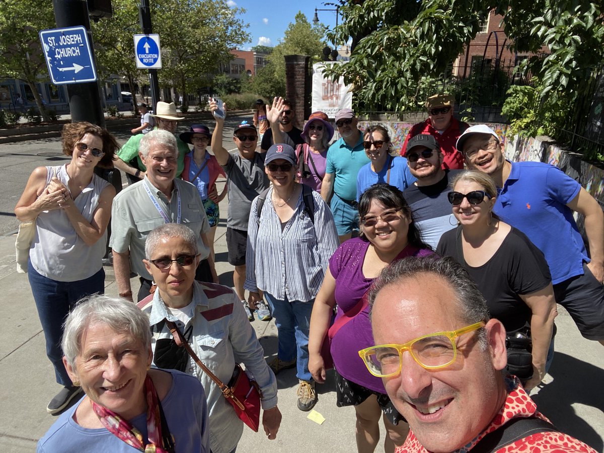 BostonInnoTrail's tweet photo. Today’s tour group … in between visiting the Bulfinch Building at ⁦@MassGeneralNews⁩ &amp; the ⁦@Verizon⁩ Innovation in Communications Museum. (Part of ⁦@HistoryCampOff1⁩’s Sunday tour schedule.) https://t.co/69l4Y1ruzi