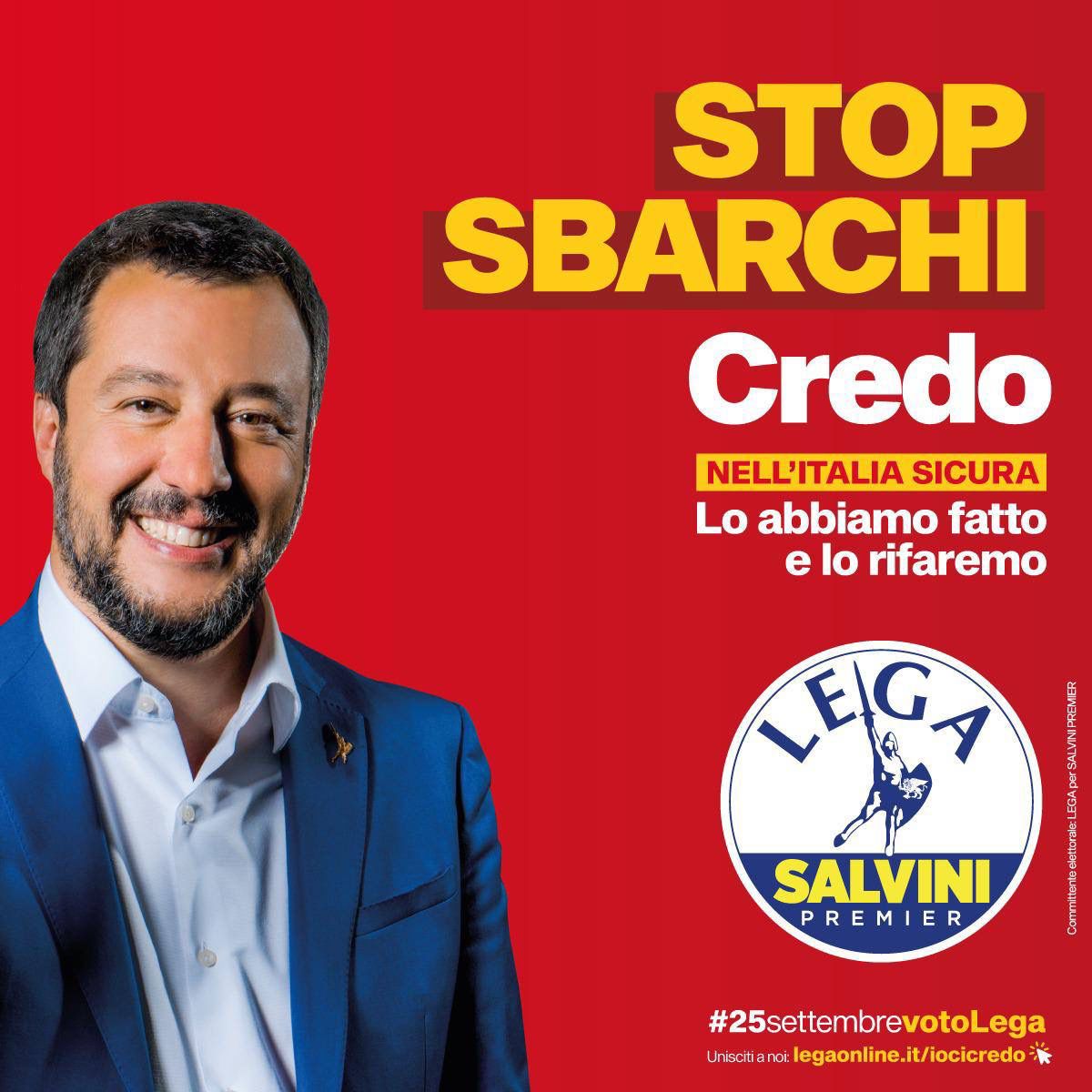 CarloPiastra's tweet photo. #Credo #25settembrevotoLega https://t.co/2PC5v8CUQv