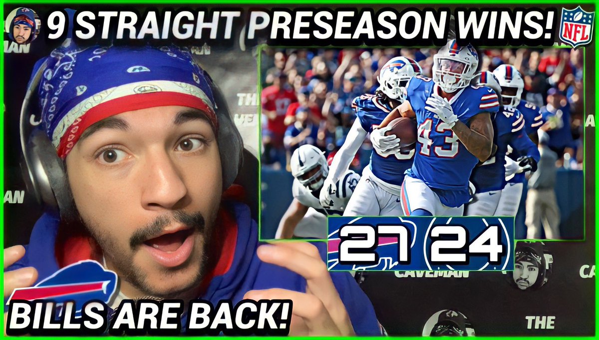 cavenhl's tweet photo. Watch my new video! #BillsMafia we’re back!
Buffalo Bills Football Is BACK! BIG Comeback To Beat Colts! | Takeaways From Week 1 Of Preseason https://t.co/l2W66CcVpS via @YouTube
#NFLTwitter #NFL #NFLPreseason #BUFvIND #Bills https://t.co/T5efHTeoXH