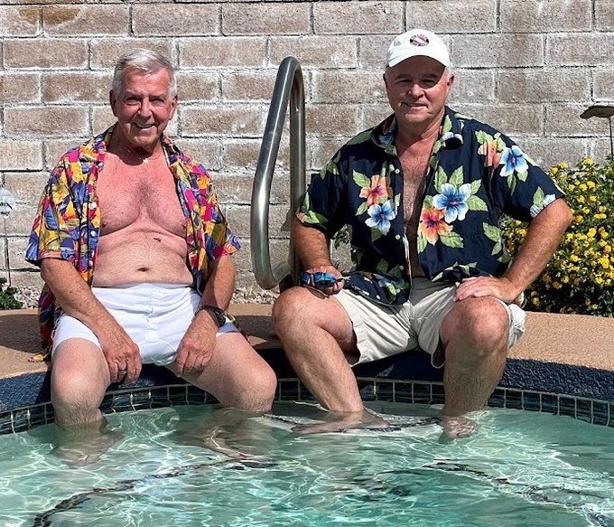 Throwback to IG star Teddy&rsquo;s (mid_westdaddy) visit to Rancho Mirage last summer! #ranchomiragedaddy #gayactor<a href="/tag/suitandtie"class="tags"><span>#suitandtie</span></a><a href="/tag/gaypride"class="tags"><span>#gaypride</span></a><a href="/tag/papi"class="tags"><span>#papi</span></a><a href="/tag/hung"class="tags"><span>#hung</span></a><a href="/tag/skinnydipping"class="tags"><span>#skinnydipping</span></a>