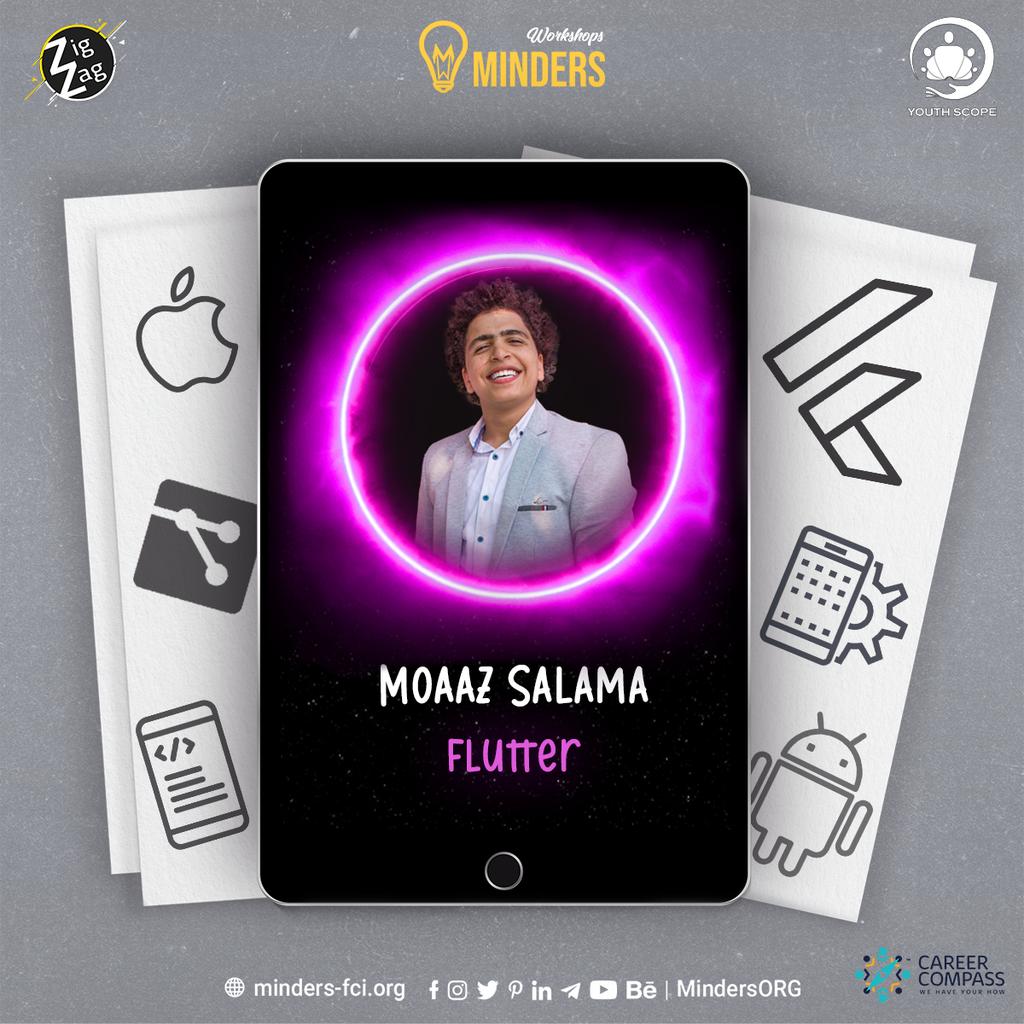 MindersORG's tweet photo. جاهز تعرف مين الـspeakers اللي هيساعدوك في رحلتك؟🤩 
في رحلتنا لنجم الـFlutter هيكون معانا م/ معاذ سلامة، ولو عايز تعرف تفاصيل اكتر من هناhttps://t.co/Wu8ZNM4fR8
احجز دلوقتي مكانك معانا من خلال الـ form.
https://t.co/PlABnOyZtE
#امشي_ورا_النجوم
#Minders22_Workshops
#Minders22 https://t.co/V4MoHB2yJJ