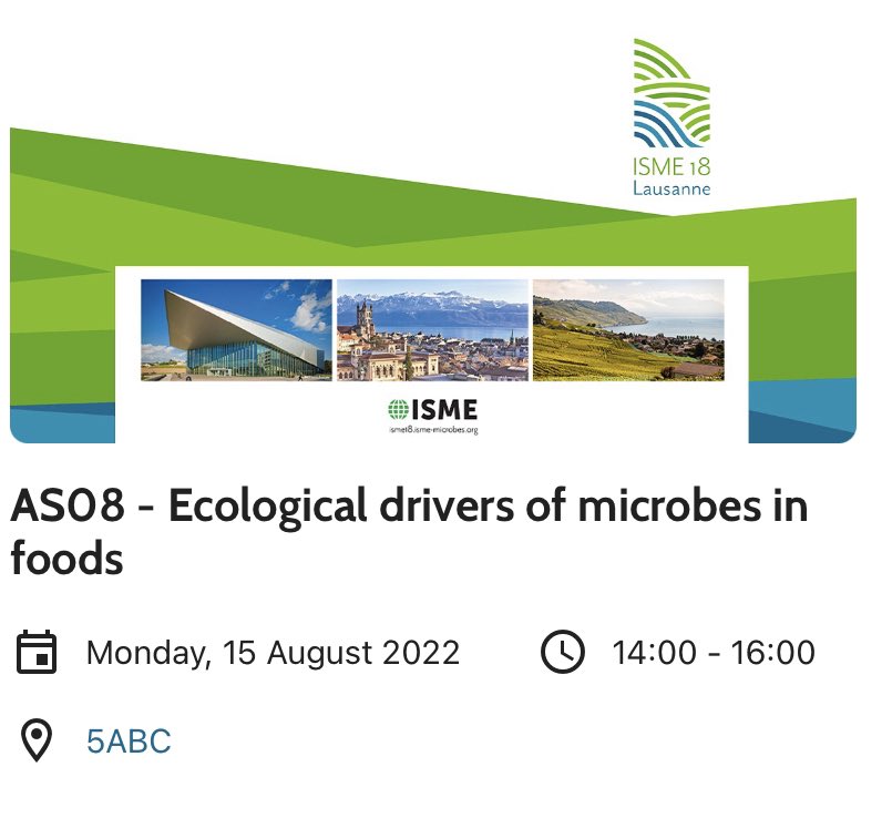 Maria Marco (@marialmarco) on Twitter photo After that inspiring first session #ISME18, Iām even more excited for our session tomorrow on food microbial ecology with <a href="/pauldcotter/">Paul Cotter</a>, Nick Bokulich, Marie-Christine Champomier-Verges, and many more. After that inspiring first session #ISME18, Iām even more excited for our session tomorrow on food microbial ecology with <a href="/pauldcotter/">Paul Cotter</a>, Nick Bokulich, Marie-Christine Champomier-Verges, and many more.