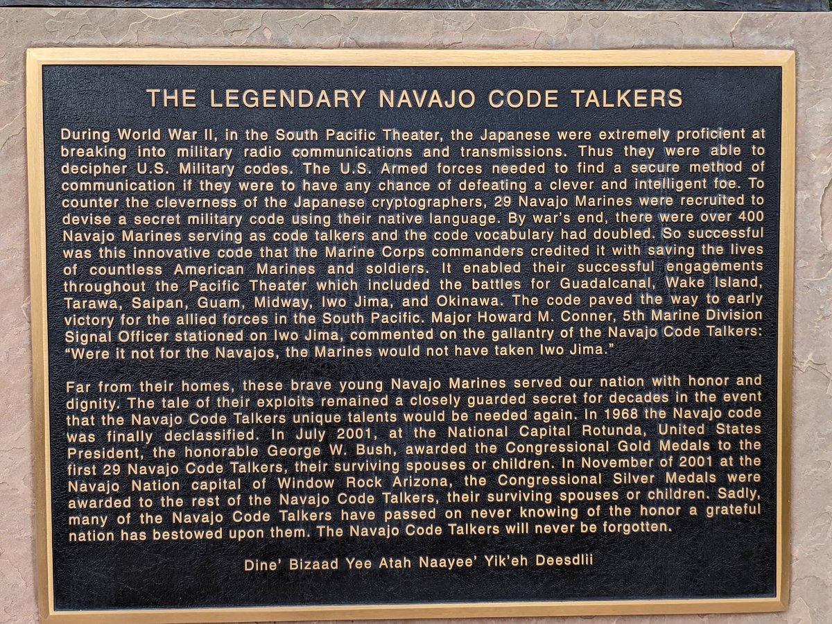 wirelesshogan's tweet photo. Today is #NavajoCodeTalkersDay and as we honor these incredibly brave warriors I am even more humbled to remember that many of the Code Talkers were also boarding school survivors (see the title of chapter 4 of the book by Chester Nez). https://t.co/rlP550yZyi