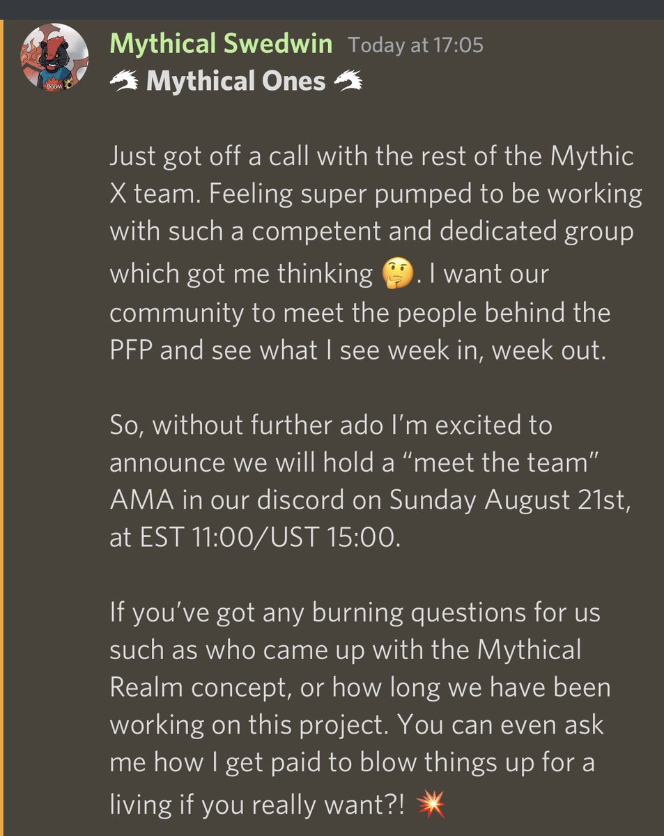 Mythic X tweet media