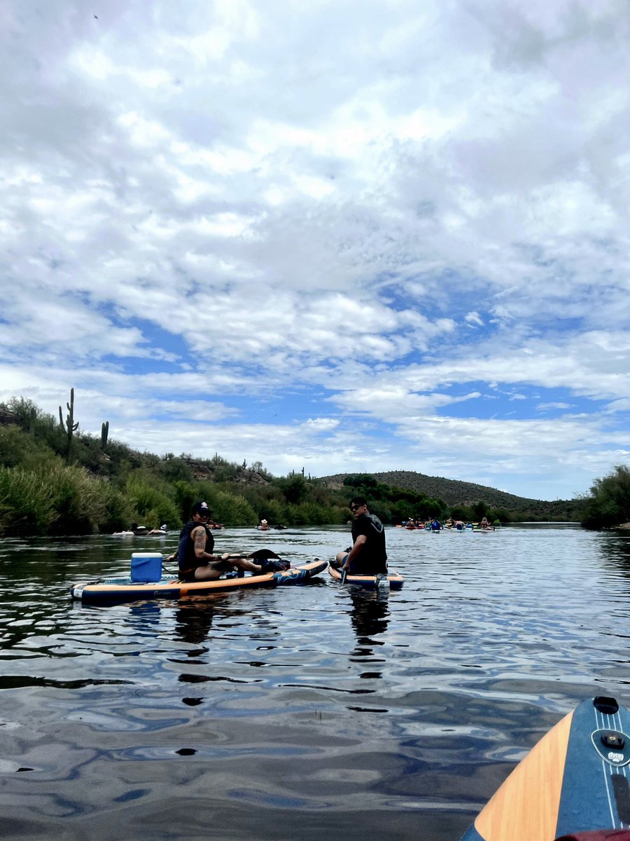 Diaz6183's tweet photo. I thank God for allowing me to share moments and first experiences with my youngest one. Glasses were lost and phone got wet but had an amazing time. #motherandson #MyLeo #paddleboarding #arizona https://t.co/pMaWaaqbsL
