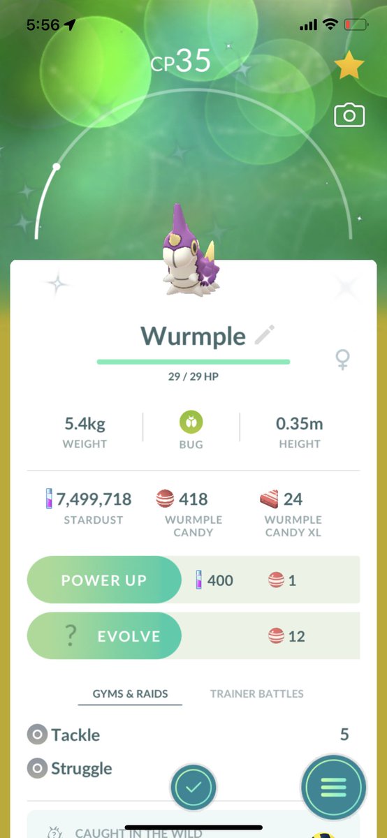 ItsOVOErica's tweet photo. Got a Purple Wurmple ✨💜
#ShinyPokemon #PokemonGO https://t.co/3vRzz79yPN