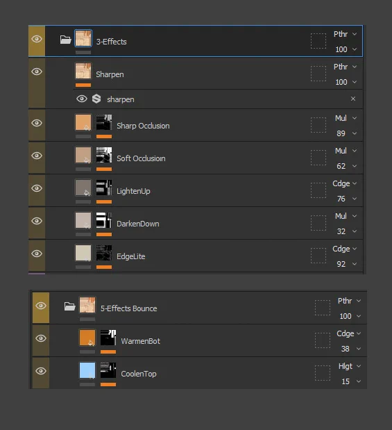 on top of this, i do an effects pass that mimicks stuff like ambient occ darkening, edge lightening, gradients, subtle sharpen etc. i also like to add a baked-in bounce light that warms ground facing surfaces and cools top facing ones. works for me bc i use these assets outdoors 