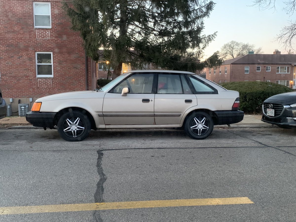 It’s not a fair fight - ⁦<a href="/Car_Guy_Tom/">Tom Appel ™</a>⁩ can’t match my #carspotter skills. 😀 For your consideration, I present an early 90s Ford Escort