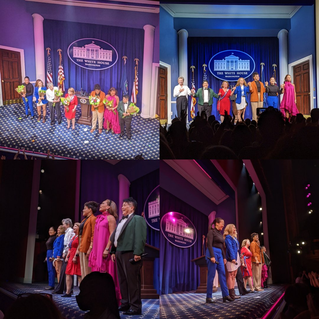 enchantedval's tweet photo. These women. They are funny. They are powerful. They are smart. They are freaking kind. They are gorgeous. 

Thank you @potusbway for the most perfect cast. I'm in love with every single one of these women.
Happy trails 💗 it's been an honor watching you on this stage. 🔥 https://t.co/rf1HlvcvBv
