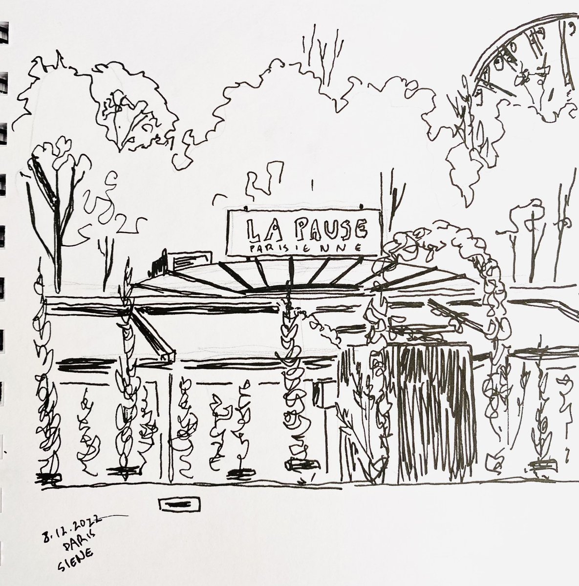 some sketches from paris! back home now, it's been lovely 💜 