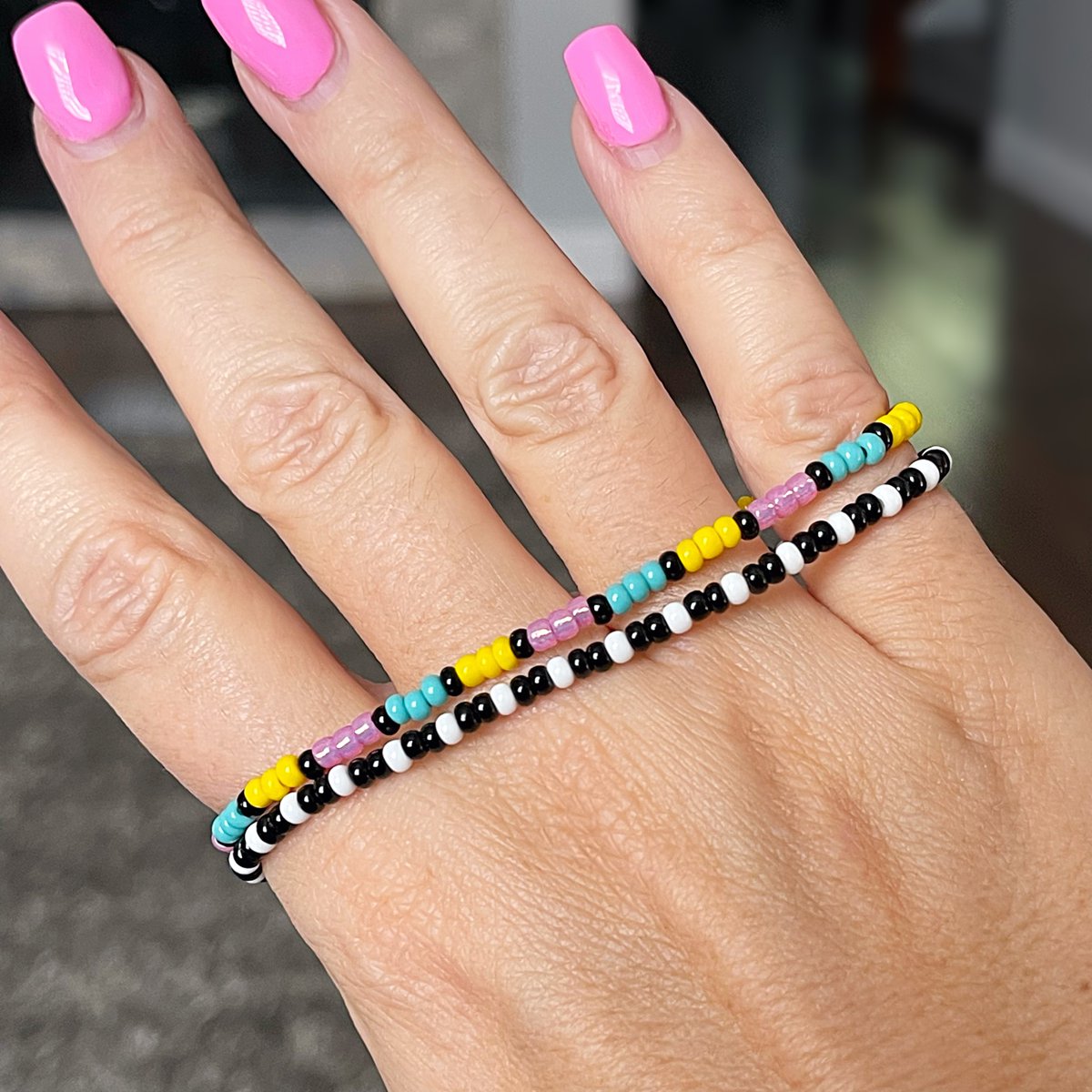 LunaByRachel's tweet image. Jack and Sally Stack Bracelets have arrived ~ etsy.com/listing/127190… #nightmarebeforechristmas #jackskellington #sally #Halloween #jewelry #lunabyrachel #stackbracelets #stretchbracelets