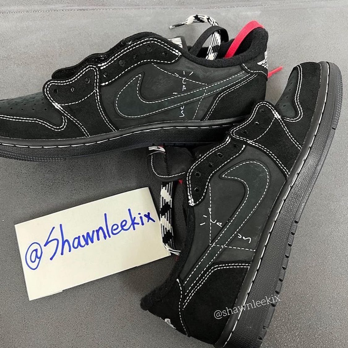 Ovrnundr's tweet photo. Travis Scott x Nike Air Jordan 1 Low OG “Black/Phantom”. Releasing Thursday December 15th in Mens sizing, retailing $150 dollars, style code DM7866-001. Available https://t.co/9YuOENz37H (shock drop/raffle) SNKRS and Tier 0 retailers.

Photo: shawnleekix https://t.co/5E1AUUFqc5