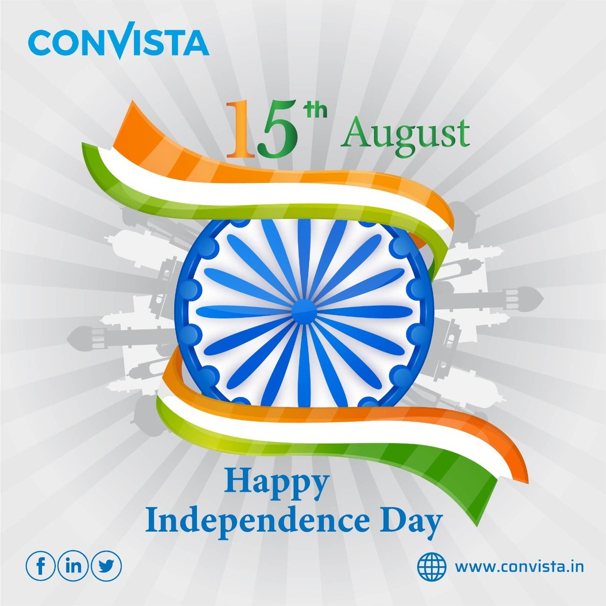 ConvistaAsia's tweet photo. Happy Independence Day 🇮🇳
#convista #convista4u #independenceday2022 #IndependenceDay https://t.co/JsRA3okpJo