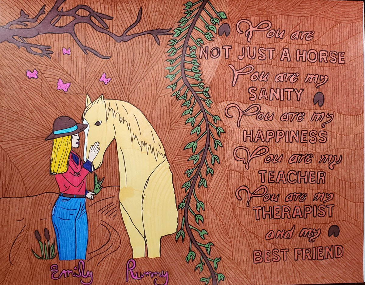 New commission. Present for a girl who recently lost her beloved horse. 
#art #artwork #artistsontwitter #artist #horse #horselover #horsetrainer #ArtistOnTwitter #wallart #traditionalart #abstractart