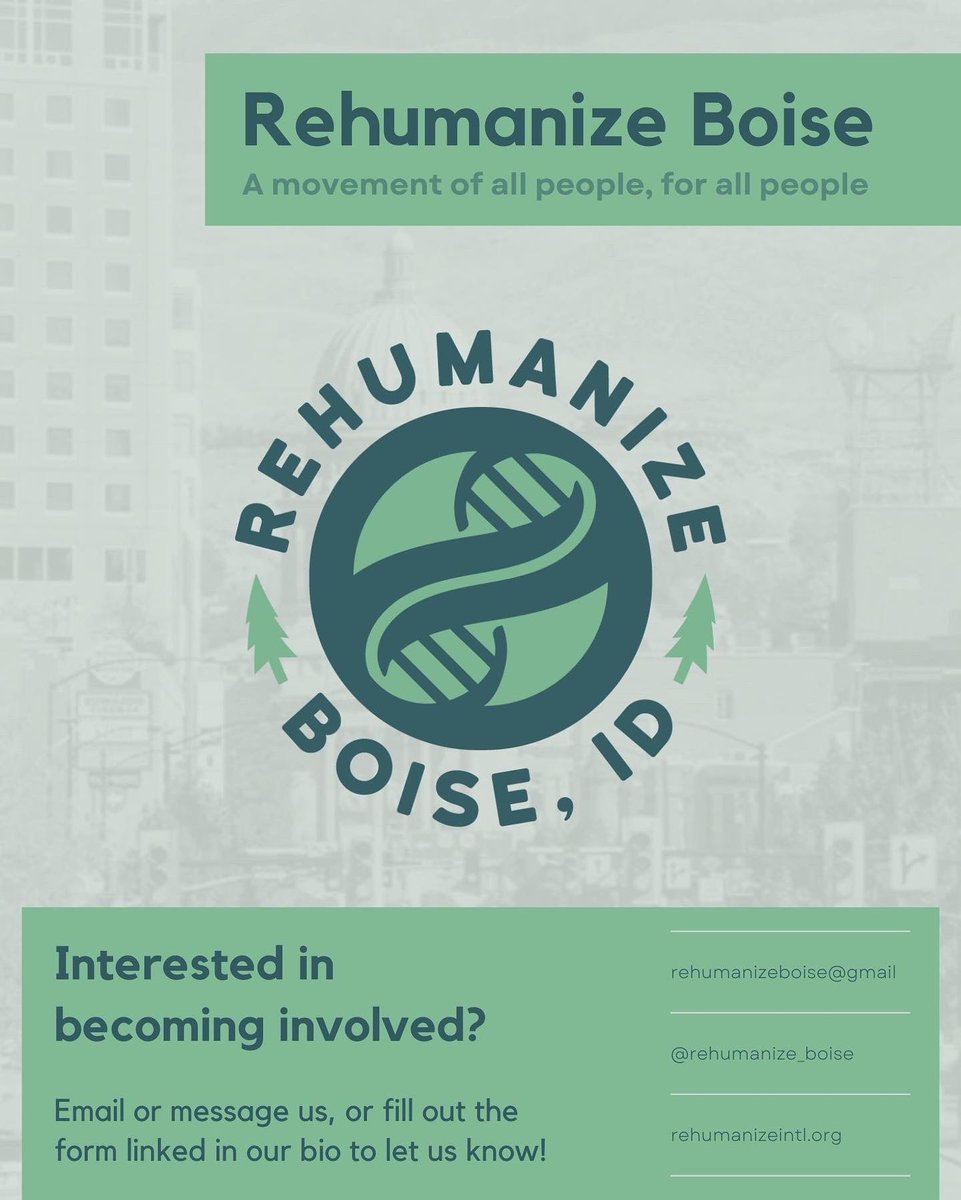 RehumanizeBoise's tweet photo. What is Rehumanize Boise, ID? https://t.co/8Ym8TK99D6