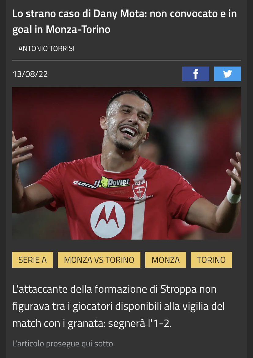 RomanoBacci's tweet image. #FantacalcioSerieATIM un ringraziamento a tutte le applicazioni di calcio che davano non convocato #danymota per la prima giornata di campionato e a #leghefc che dice sia infortunato senza sapere effettivamente le cose,
Mi avete fatto perdere il +3 di Dany