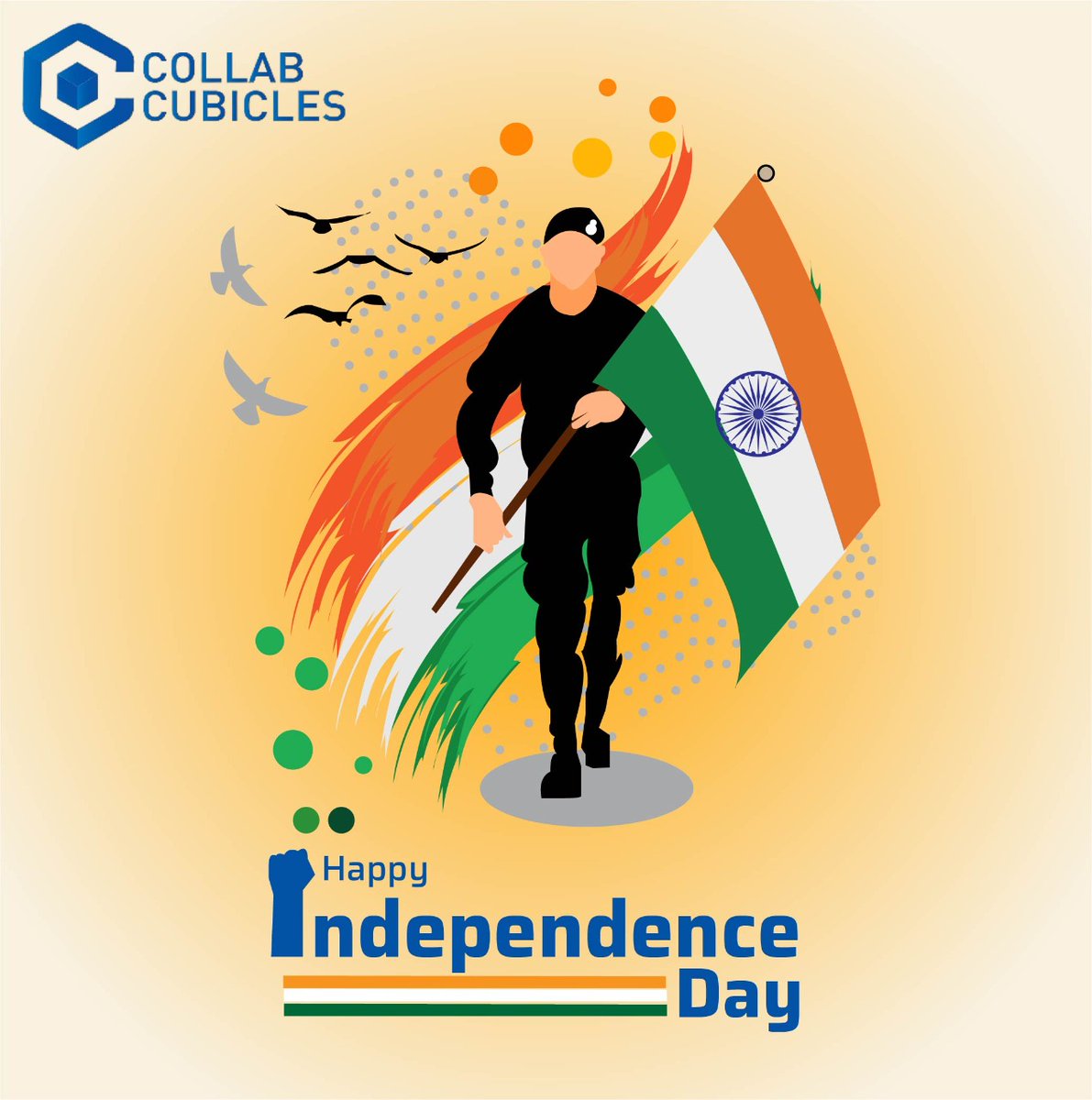 Happy Independence Day 🇮🇳

#collabcubicles #collaboration #createyourfuture #independenceday2022 #independencedaycelebration #independencedayofindia #bangalore #Whitefield #coworking #coworkingspace #coworkingcommunity #coworkspace #coworkingoffice