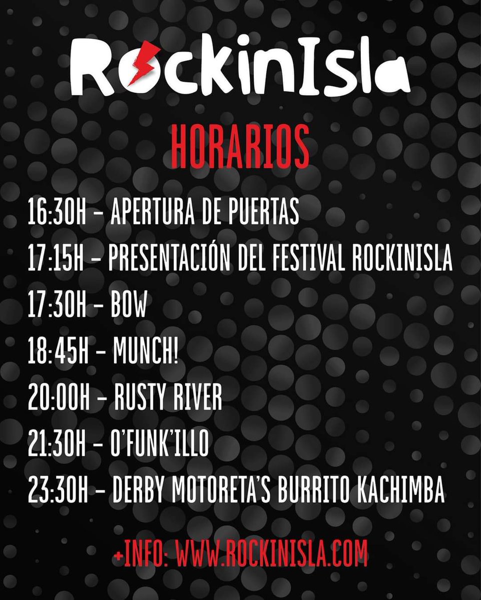 BowOfficialBand's tweet photo. Ya tenemos los horarios!!! Os esperamos!!!!!! https://t.co/vseos1wixN