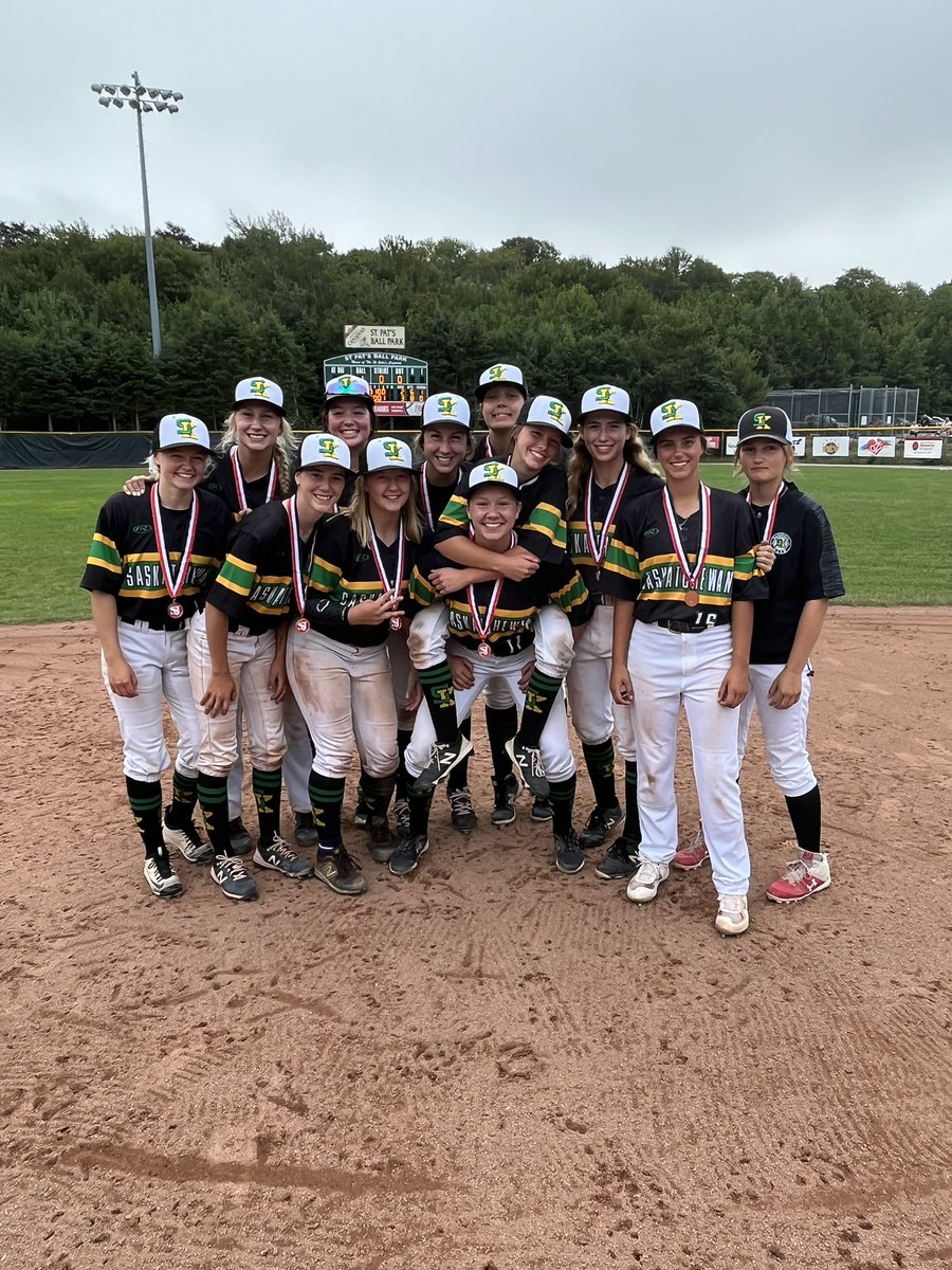 BaseballSask's tweet photo. 🚨Team Sask Medal Alert🚨

Our 21U Women’s Team Sask have won the Bronze Medal at the 2022 Baseball Canada Championship in St. John’s, NL. 

Congratulations players and coaching staff! We are so proud of you all. 

🥉⚾️✅💯 https://t.co/4of58Y6uLt
