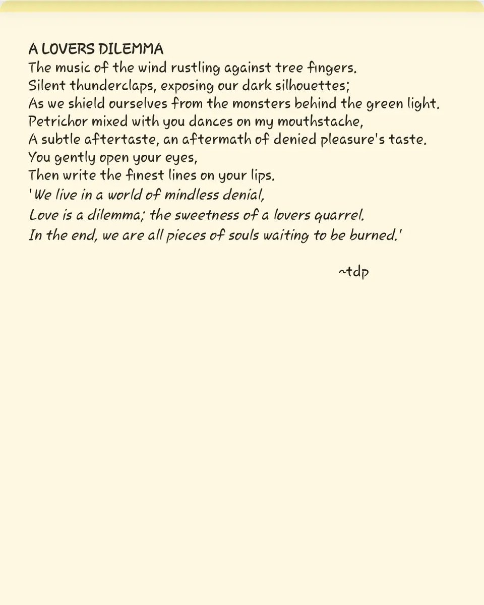 michaelx_tdp's tweet photo. 'In the end, we are all pieces of souls waiting to be burned.'
#WeekDump
#poetrywriting #poetrybyme #poetryporn #poetrycommunity #poetrylovers https://t.co/Z8y00X8gnW