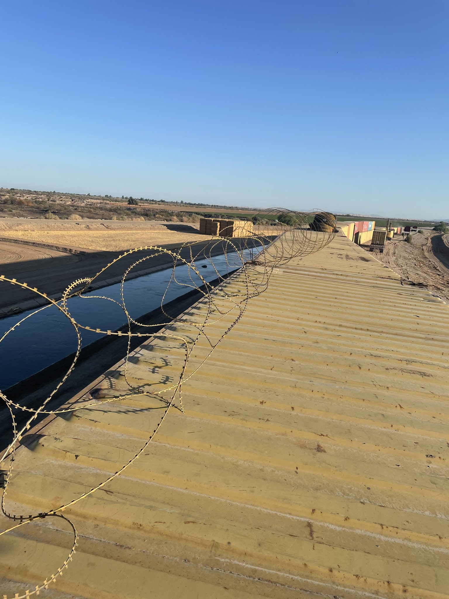 Doug Ducey on Twitter " Doublestacked shipping containers complete and the first border wall