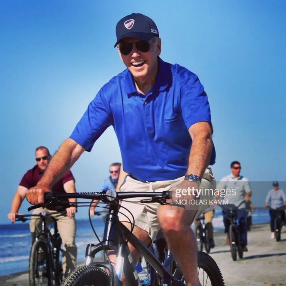 The extremists want to push the same tired narrative they always use, saying that Joe Biden isn’t fit enough to be president. 

So, here’s a picture of our Commander in Chief riding his bike on the beach after one of the most successful weeks of any president in 50 years.