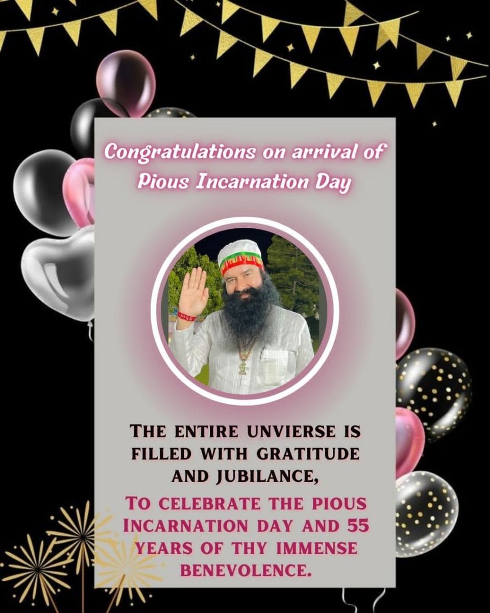 Priyanka_2457's tweet photo. Happy 55th Birthday Saint Gurmeet Ram Rahim ji. Thank you For Connecting us With you and illuminating our lives with your pious teachings. Whole Mankind is indebted to you for your sacrifices towards serving society. We are so lucky to have you Guru ji. #SaintMSGsBirthday https://t.co/KvTxm7Wdnr