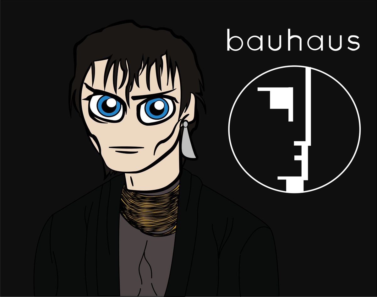 obsidian_goth's tweet photo. My days of MS Paint are over, so here's an AI redo of when I first drew Peter Murphy a couple years ago #petermurphy #bauhaus #bauhaus1919 #goth #gothicrock #postpunk #belalugosisdead #darkentries #shesinparties #ziggystardust #threeshadows #allweeverwanted #stigmatamartyr https://t.co/G0M5jFiS7S