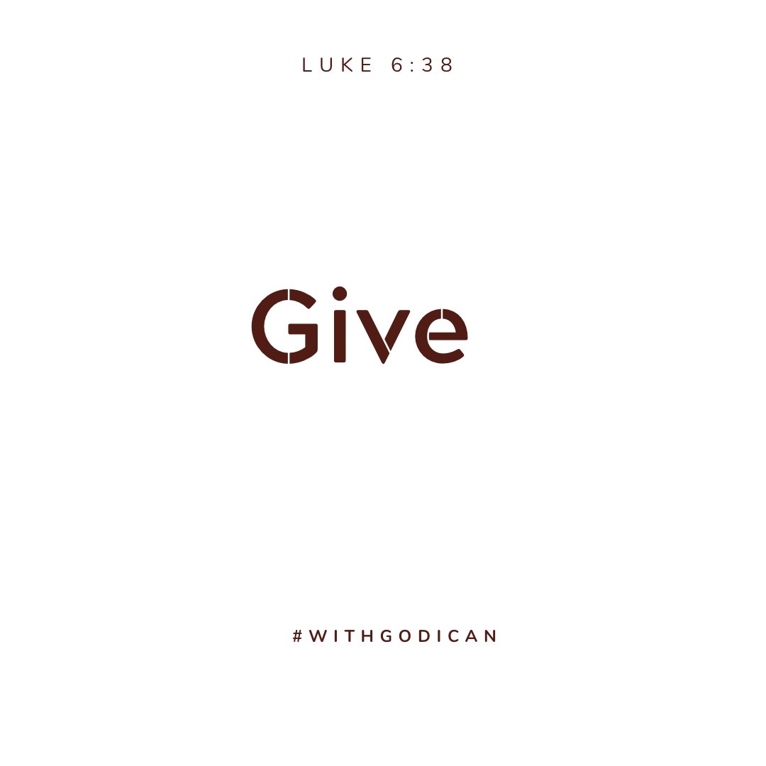 withGODican_'s tweet photo. “Give to others, and you will receive. You will be given much. It will be poured into your hands—more than you can hold. You will be given so much that it will spill into your lap. The way you give to others is the way God will give to you.””
Luke 6:38 ERV https://t.co/XoHSSpBCwa