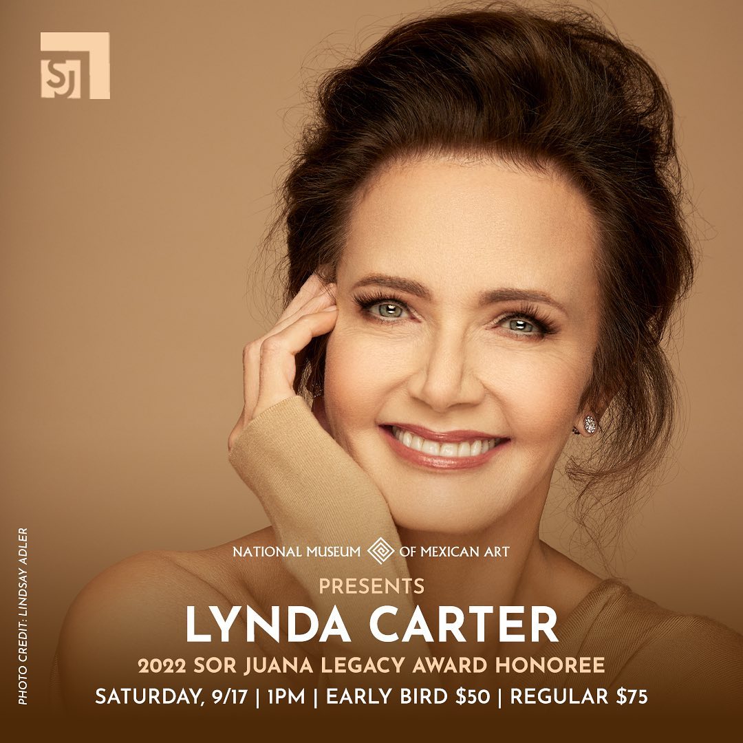 VivaLyndaCarter's tweet photo. El 17 de septiembre a la 1 P.M. @RealLyndaCarter recibirá el Premio al Legado Sor Juana 2022, concedido por @ExploreNMMA en Chicago, Illinois.
👉 https://t.co/vOEyJ3IhqH
#LyndaCarter #Award #WonderWoman #MujerMaravilla #México #NMMArt #Mexican https://t.co/JwERhJuhLu