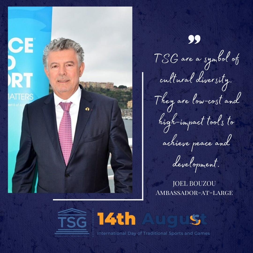 theictsg's tweet photo. HE Mr Joel Bouzou, Ambassador-at-large ICTSG, Founder and President Peace and Sport on the International Day of Traditional Sports and Games on 14 August 2022.

#ICTSG #14August #InternationalTraditionalSportsDay #unesco #peaceandsport https://t.co/fM7V9nuFLZ