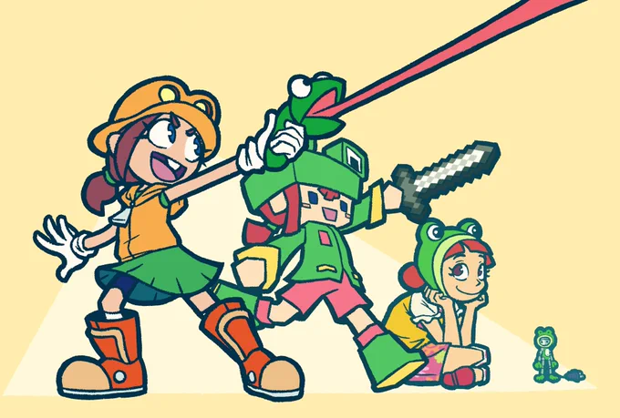 a friend was streaming frogun and i noticed theres a lot of redhaired frog girls in games 