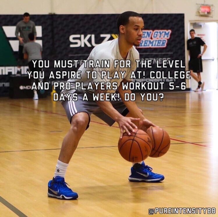 You must train for the level you aspire to play at! College and pro players workout 5-6 days a week! Do you?