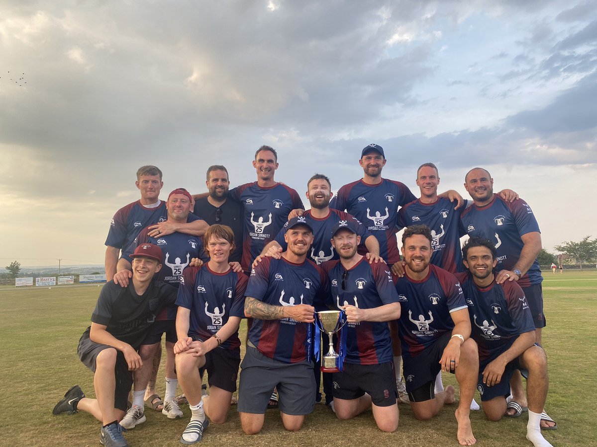 We’ve heard it’s the biggest trophy of the season. A great day in aid of <a href="/JSFTrust/">The Jordan Sinnott Foundation Trust.</a>. Thanks to <a href="/Golcarcc/">Golcar Cricket Club</a>, <a href="/honleycc/">Honley Cricket Club</a> &amp; <a href="/Huddsscholescc/">Scholes CC</a> for supporting an amazing afternoon. #JS25 #UTR