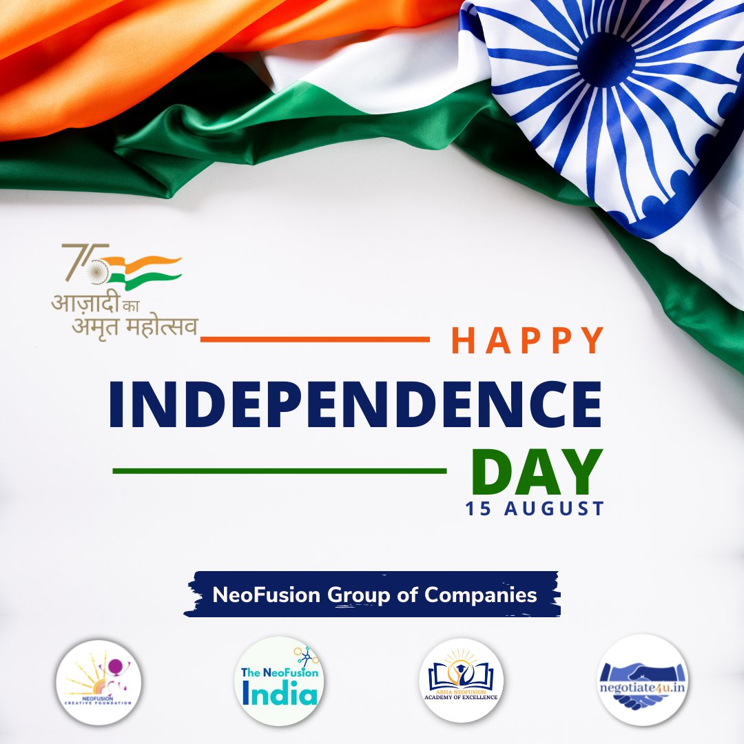 TNI_Neofusion's tweet photo. Independence Day is the time to rethink who we are and how we got here. Jai Hind!
.
@theNeoFusionNGO
.
.
#independenceday #india #proud #love #salute #indianarmy #jaihindjaibharat #75thindependenceday #celebration #ourproud #tiranga🇮🇳  #bharat #proudindian #tni #neofusion https://t.co/FkXeQGhu7c