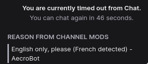 RL_Pigeon's tweet photo. Jesus, @RLEsports bot is really hating me! Cant says "Allez les bleus" (Go blues) like they say in soccer now?! https://t.co/QpItqrXrHQ