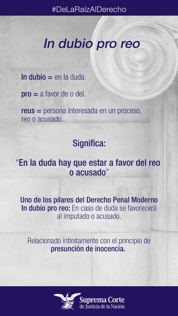 SCJN's tweet photo. Hoy en #DeLaRaízAlDerecho: 𝗶𝗻 𝗱𝘂𝗯𝗶𝗼 𝗽𝗿𝗼 𝗿𝗲𝗼 https://t.co/QDNz8o6WXQ