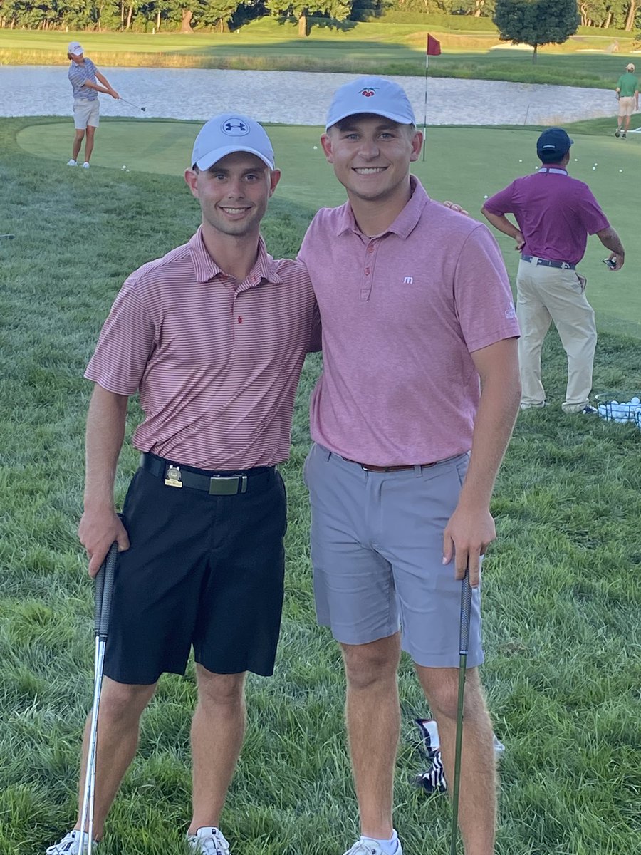 KUMensGolf's tweet photo. Good luck to a pair of incoming Jayhawks — @CecilBelisle and @gunnar_broin — at the U.S. Amateur, which begins tomorrow in Paramus, N.J. 

Tee times: 
Cecil- 7:03 am CT
Gunnar- 12:39 pm CT

#RockChalk x #USAmateur https://t.co/eb1jyHekUy