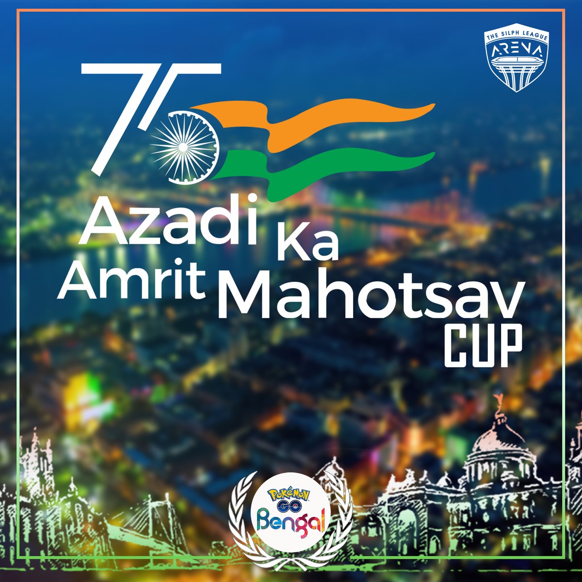 PokemonGOBengal's tweet photo. Pokémon Go Bengal wishes a Happy Independence Day 🇮🇳 to you all💖.

📲 Registration Link: https://t.co/McKjqZxlOR

💎Tournament: AZADI KA AMRIT MAHOTSAV CUP

📆 : 17th August 2022 
🕙 : 10:00 P.M (IST/GMT +5:30) 

🧿WhatsApp Group: https://t.co/YbyNHZim1o https://t.co/Yqf9geYGr5